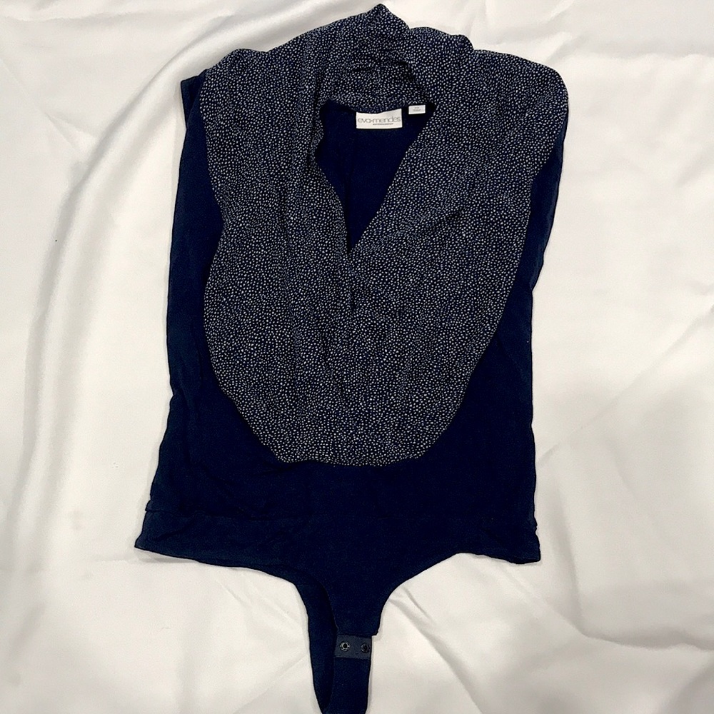 Sleeveless Navy Blue Body Suit; NY&C size SX